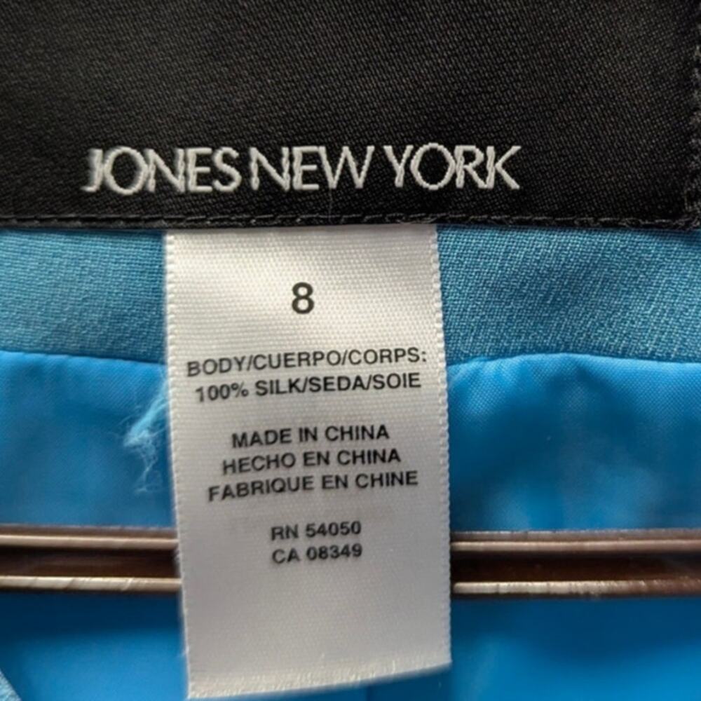 Jones New York Sky Blue Shacket Blazer Minimalist Career 8 button Up Vintage - Picture 4 of 9